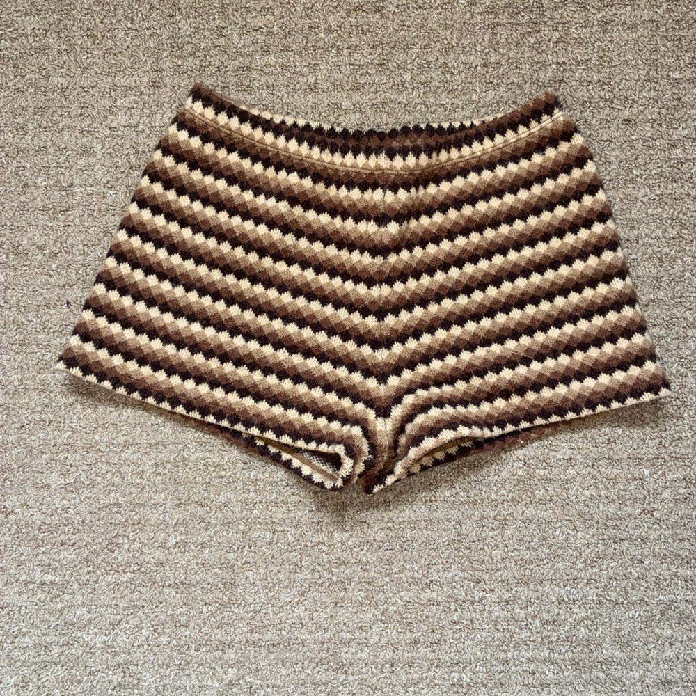 Strawberry Milk Mob Chevron Knit Lounge/Coverup Shorts
